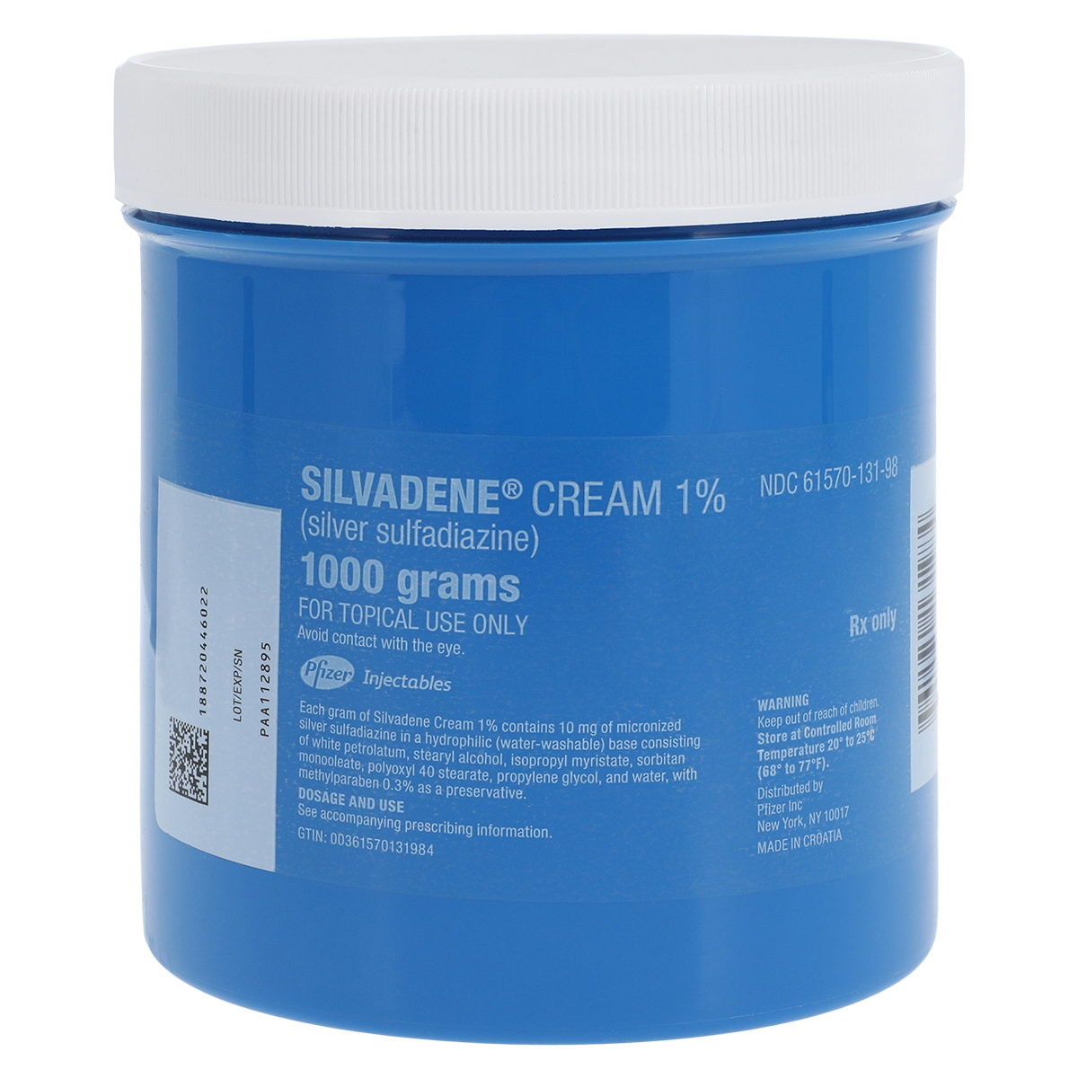 Silvadene Topical Cream 1% Jar 1000gm Each